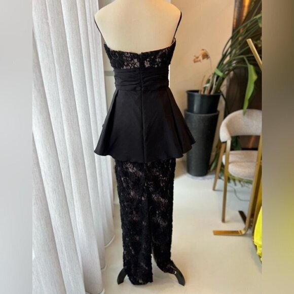 Badgley Mischka Lace Dress with Bow Detail - Picture 2 of 12